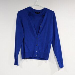 BNWT Banana Republic Stretch Cotton Tank and Cardiigan Set Royal Blue Size XS